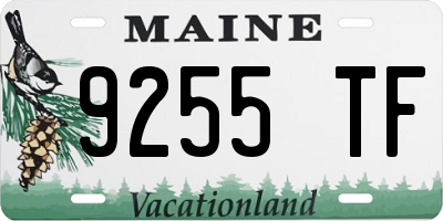 ME license plate 9255TF