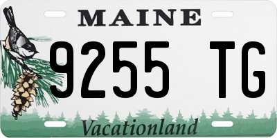 ME license plate 9255TG