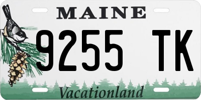 ME license plate 9255TK
