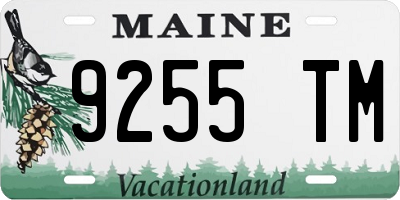 ME license plate 9255TM