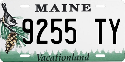 ME license plate 9255TY