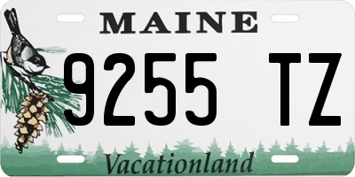 ME license plate 9255TZ