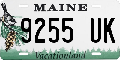 ME license plate 9255UK