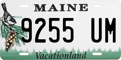 ME license plate 9255UM