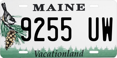 ME license plate 9255UW