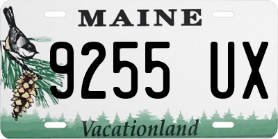 ME license plate 9255UX