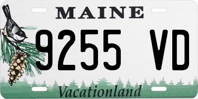 ME license plate 9255VD