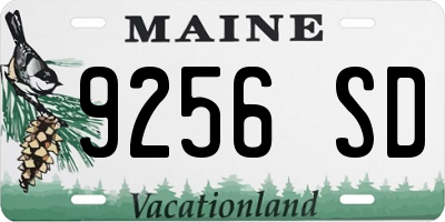 ME license plate 9256SD