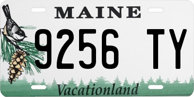 ME license plate 9256TY