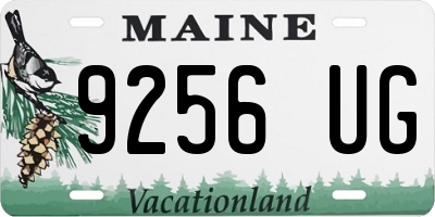 ME license plate 9256UG