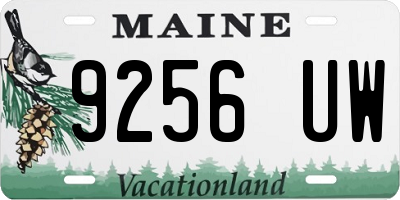 ME license plate 9256UW