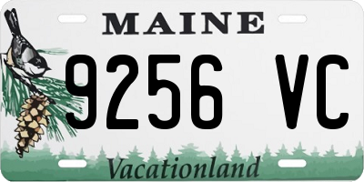 ME license plate 9256VC