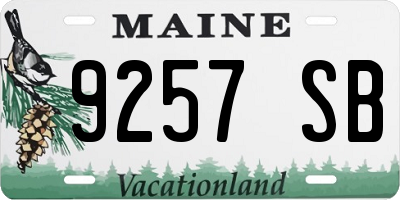 ME license plate 9257SB