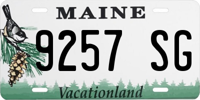 ME license plate 9257SG