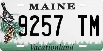ME license plate 9257TM