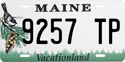ME license plate 9257TP