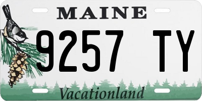 ME license plate 9257TY