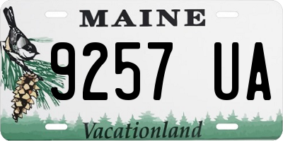 ME license plate 9257UA