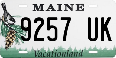 ME license plate 9257UK