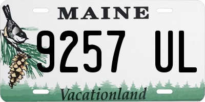 ME license plate 9257UL