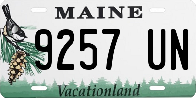 ME license plate 9257UN
