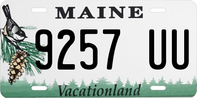 ME license plate 9257UU