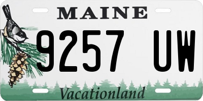 ME license plate 9257UW