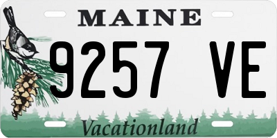 ME license plate 9257VE