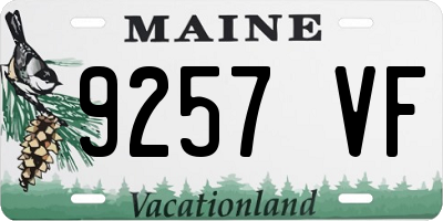 ME license plate 9257VF