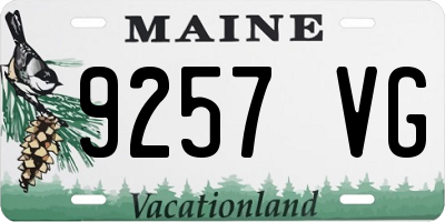 ME license plate 9257VG
