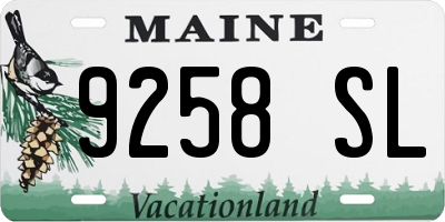 ME license plate 9258SL