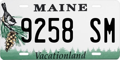 ME license plate 9258SM