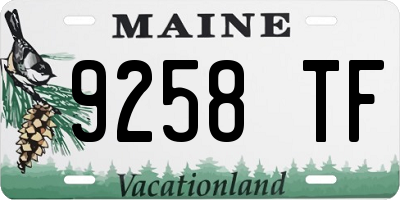 ME license plate 9258TF