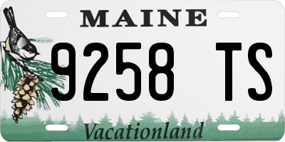 ME license plate 9258TS