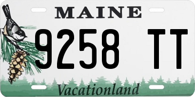 ME license plate 9258TT