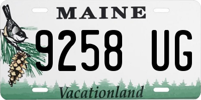 ME license plate 9258UG