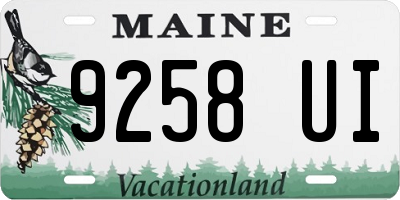 ME license plate 9258UI