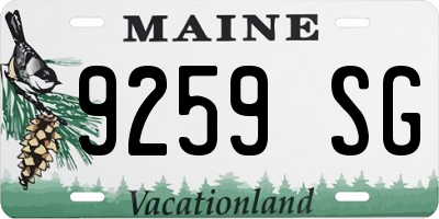 ME license plate 9259SG