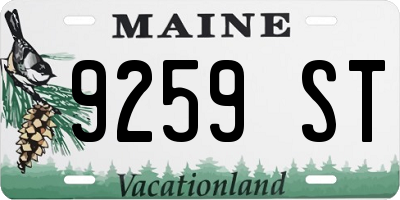 ME license plate 9259ST