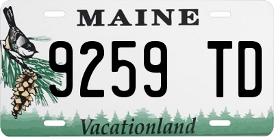 ME license plate 9259TD