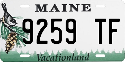 ME license plate 9259TF