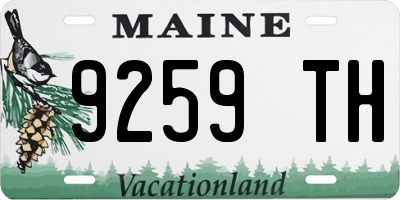 ME license plate 9259TH