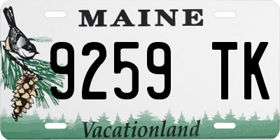 ME license plate 9259TK