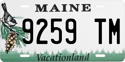 ME license plate 9259TM