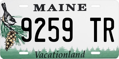 ME license plate 9259TR