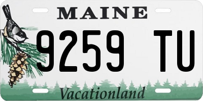 ME license plate 9259TU