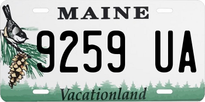 ME license plate 9259UA