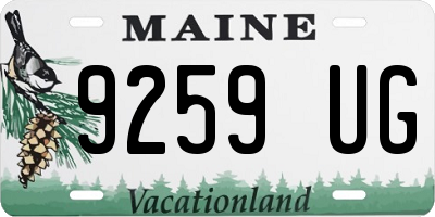 ME license plate 9259UG