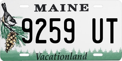 ME license plate 9259UT