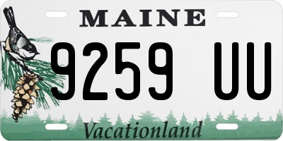 ME license plate 9259UU